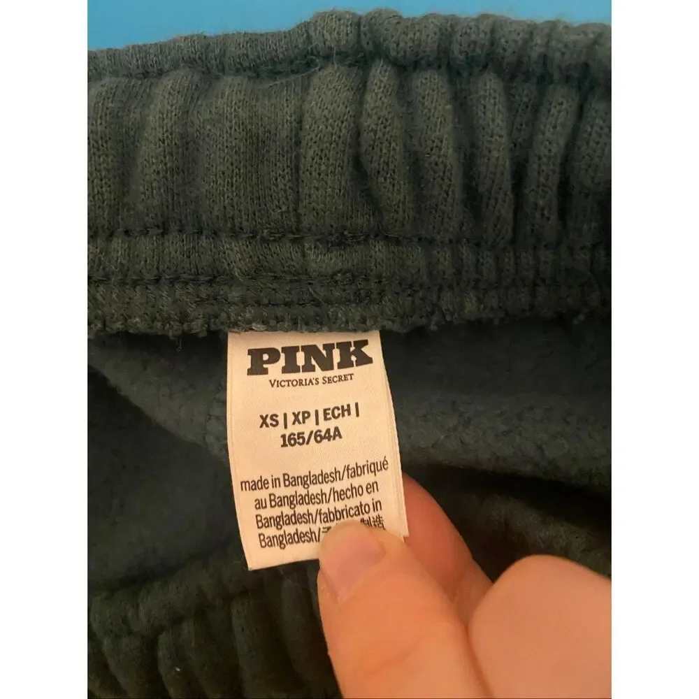 Victoria’s Secret PINK XS green sweatpants joggers lounge